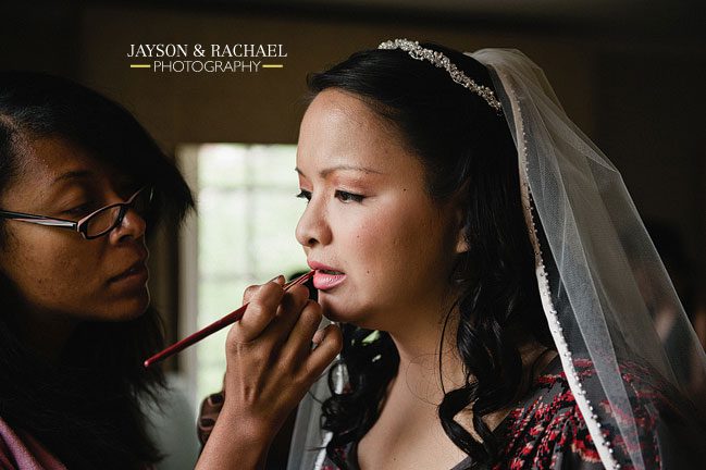 Getting ready at the Williamsburg Hospitality House by Jayson and Rachael Photography