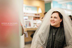 Bridal updos at Ulta in Newport News by Jayson and Rachael Photography