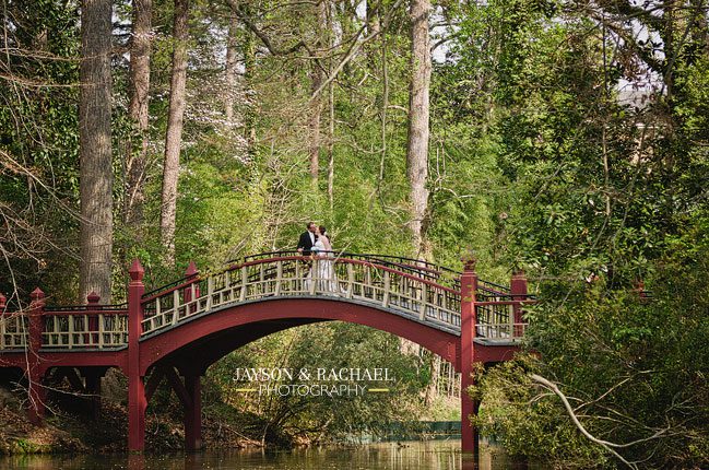The Crim Dell Bridge wedding portraits, William and Mary, Williamsburg