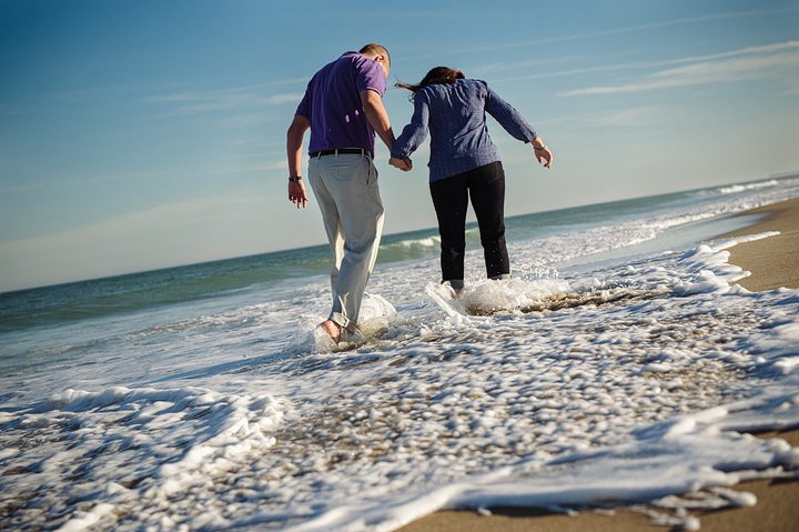 Erica and Mike's Engagement Pictures in The Outer Banks of NC (OBX)