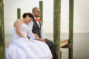 Wedding Portraits on the Sound in the Outer Banks by Jayson and Rachael Photography