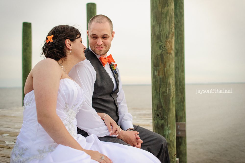 Wedding Portraits on the Sound in the Outer Banks by Jayson and Rachael Photography