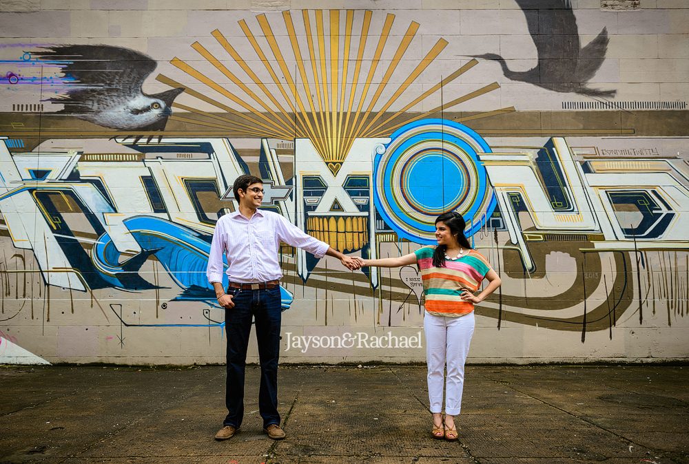 Richmond Canal Walk Murals engagement pictures