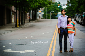 10th and Canal Street in Richmond VA engagement pictures