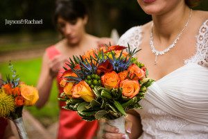 Flowers at a Williamsburg wedding