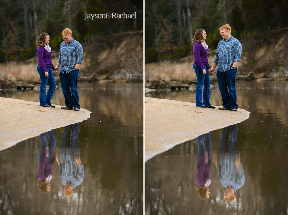 Ashley and Paul's engagement pictures on the James River in Williamsburg