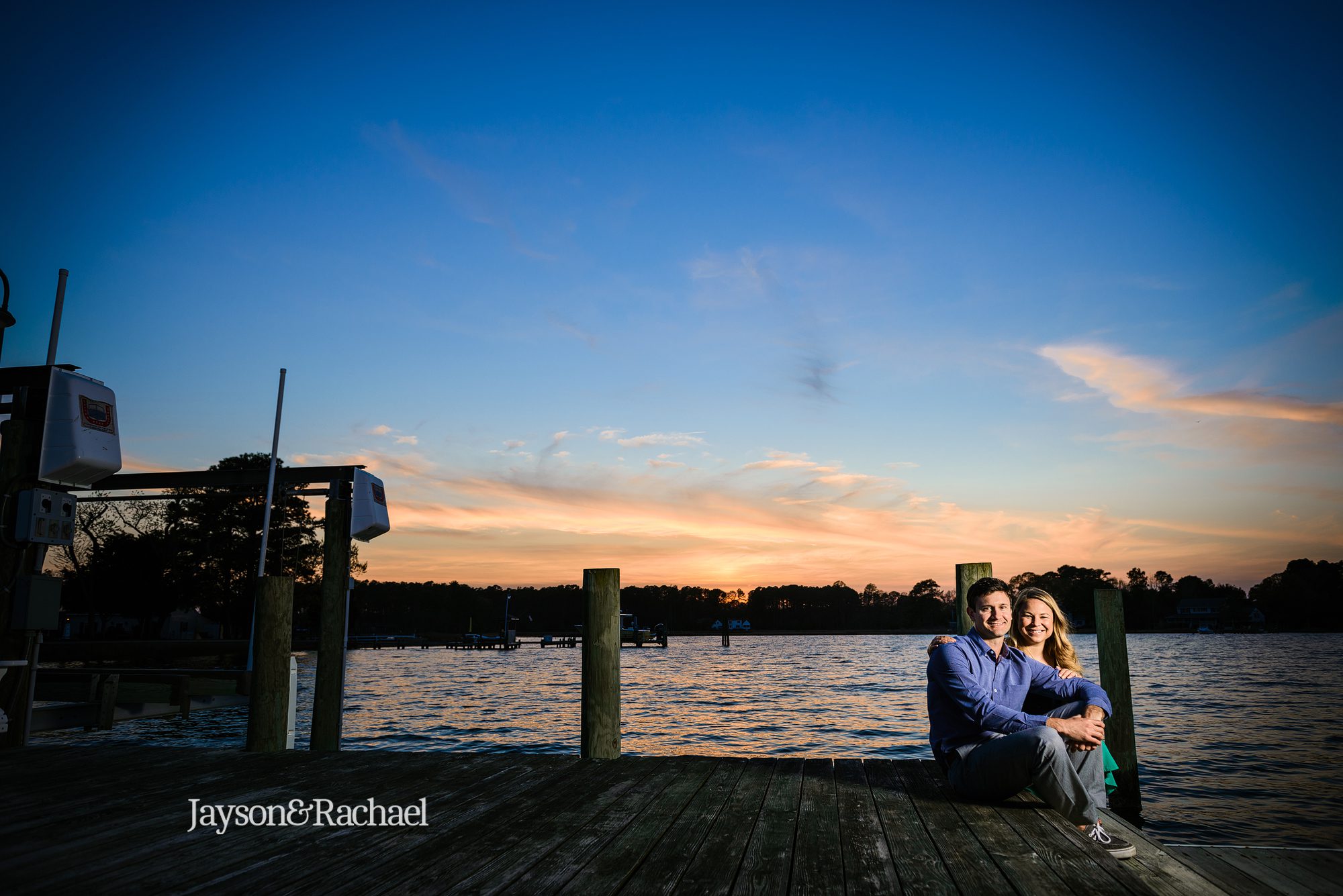 Lauren and Chris' River Engagement Session at Sunset