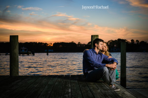 Lauren and Chris' River Engagement Session at Sunset