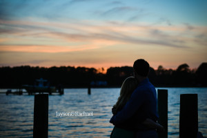 Lauren and Chris' River Engagement Session at Sunset