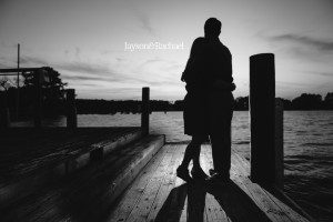 Lauren and Chris' River Engagement Session at Sunset