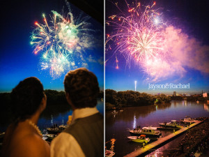 Wedding Fireworks Boathouse at Rocketts Landing