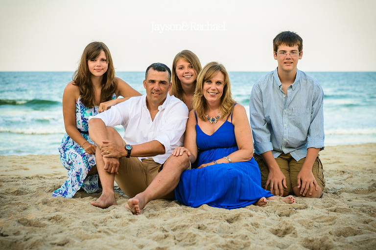 Family portraits in the sand of the Outer Banks Rodanthe NC