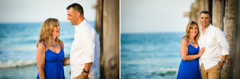 Couples portraits at the Rodanthe Fishing Pier