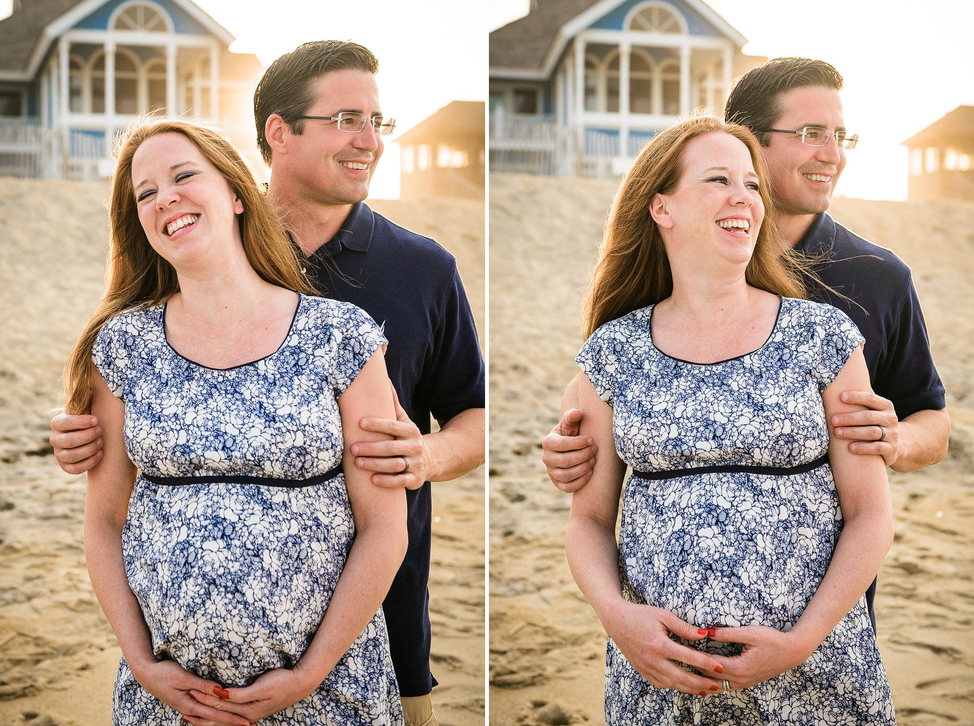 Pregnant at the beach, Mirlo Beach, Rodanthe NC OBX