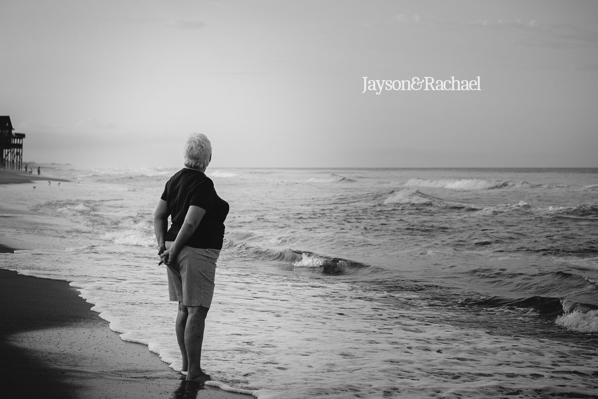 Testing the water at Mirlo Beach in the Outer Banks