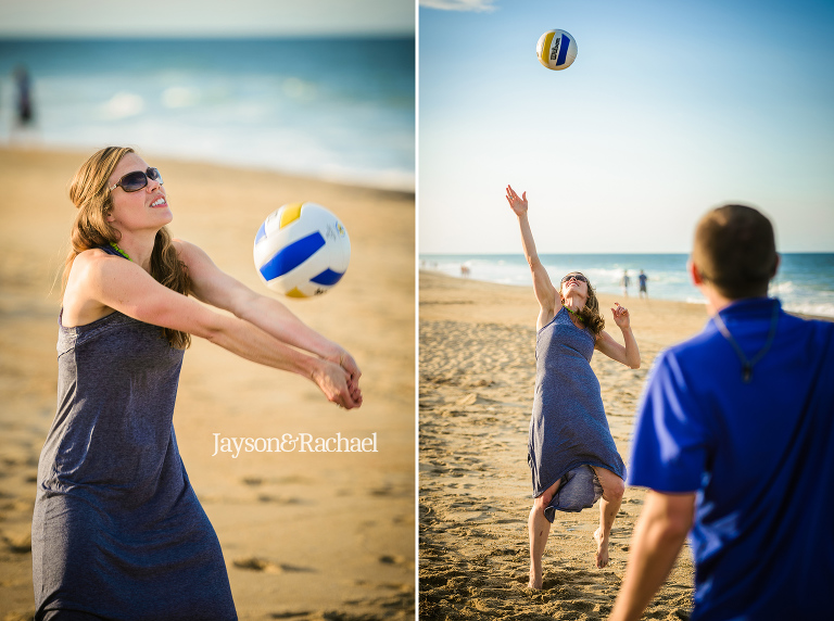 Volleyball on the beach in the Outer Banks of NC