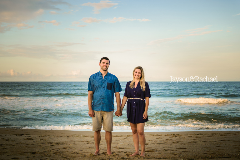 Couple on the beach in Rodanthe NC